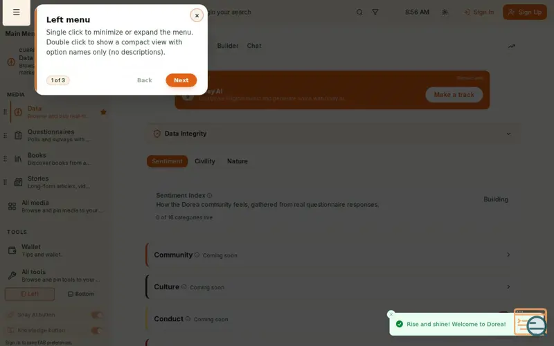 Screenshot of Dorea
