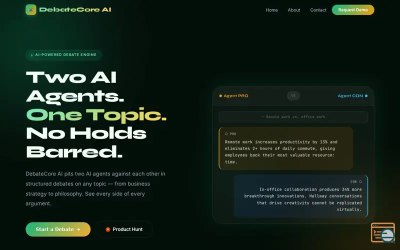 Screenshot of Debate Core