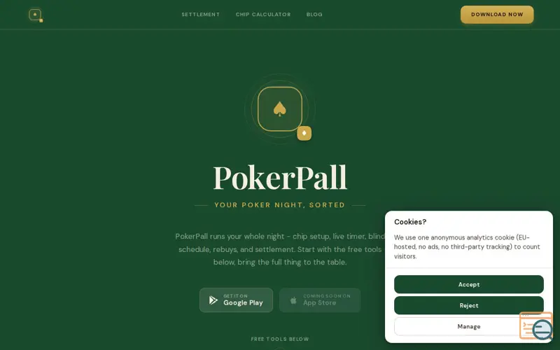 Screenshot of PokerPall