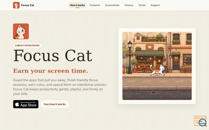 Screenshot of Focus Cat: Earn Screen Time