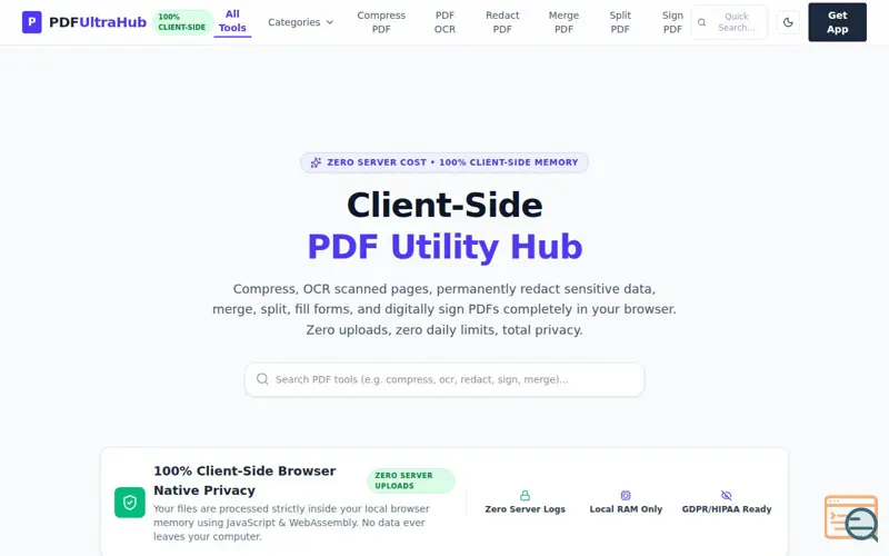 Screenshot of PDF UltraHub