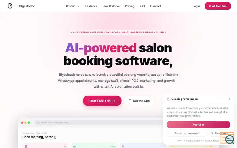 Screenshot of Blyssbook