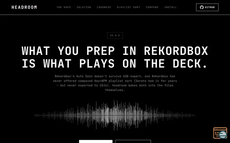 Screenshot of Headroom