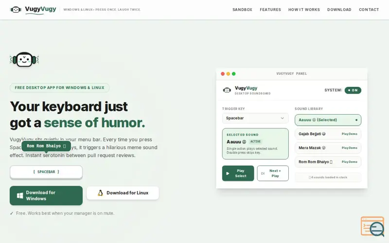Screenshot of VugyVugy