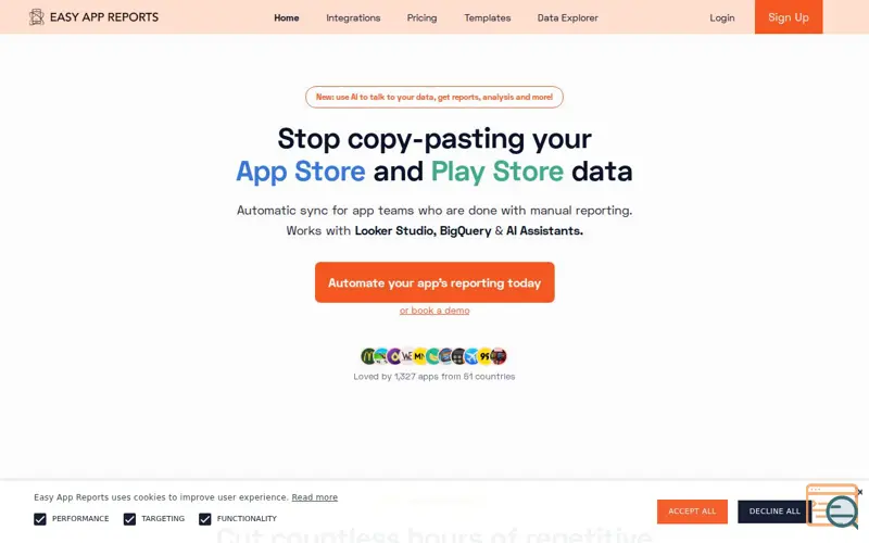 Screenshot of Easy App Reports