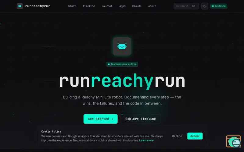 Screenshot of Hey, Reachy