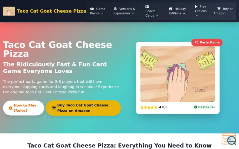 Screenshot of Taco Cat Goat Cheese Pizza
