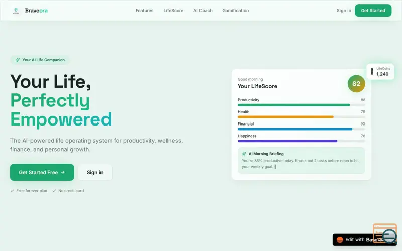 Screenshot of Braveora 