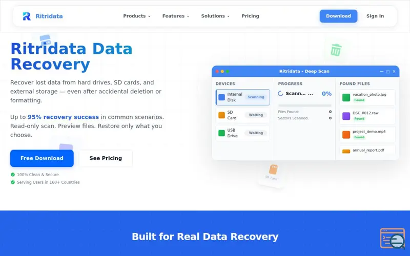 Screenshot of Ritridata