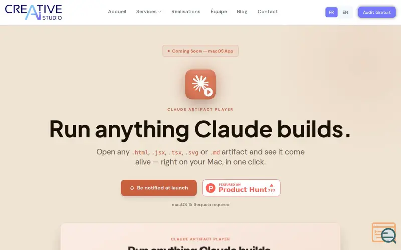 Screenshot of Claude Artifact Player
