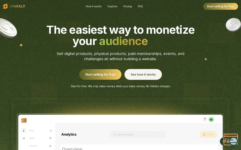 Screenshot of SparklyHQ launching