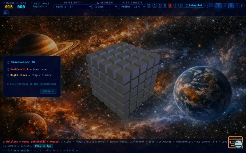 Screenshot of Minesweeper 3D No Guess