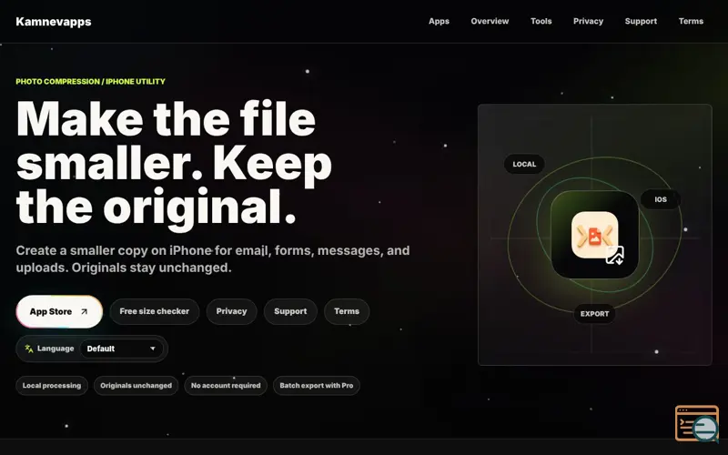 Screenshot of SendShrink
