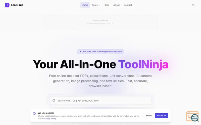 Screenshot of ToolNinja