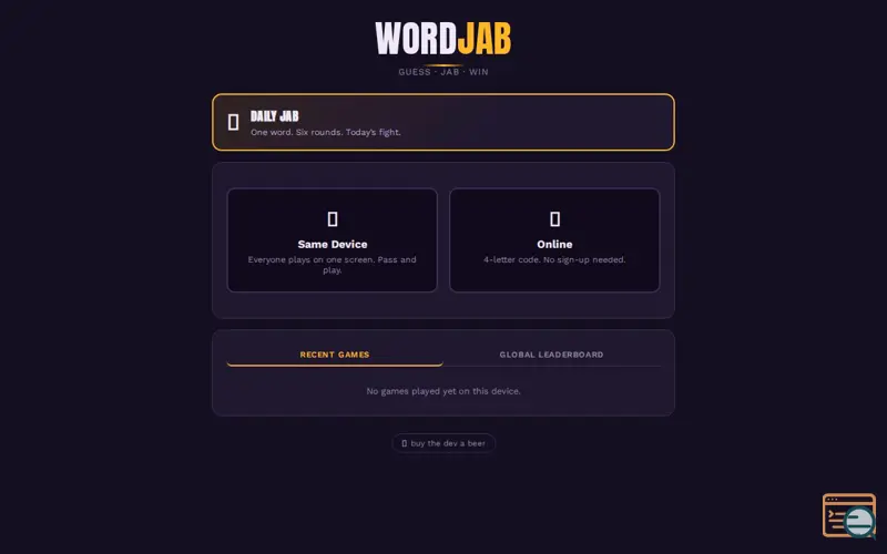 Screenshot of WordJab
