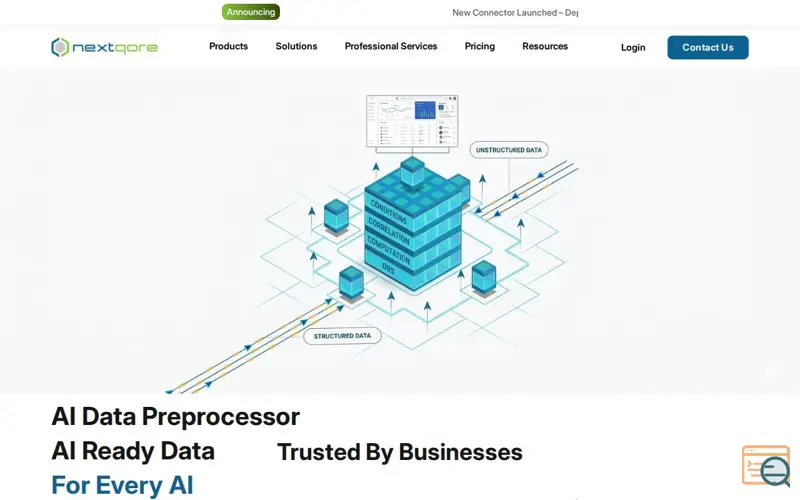 Screenshot of Nextqore AI Data Preprocessor