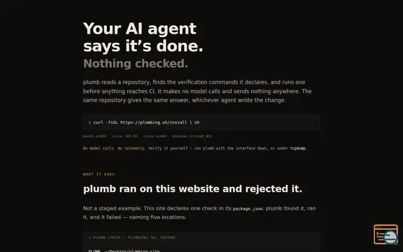 Screenshot of Plumb
