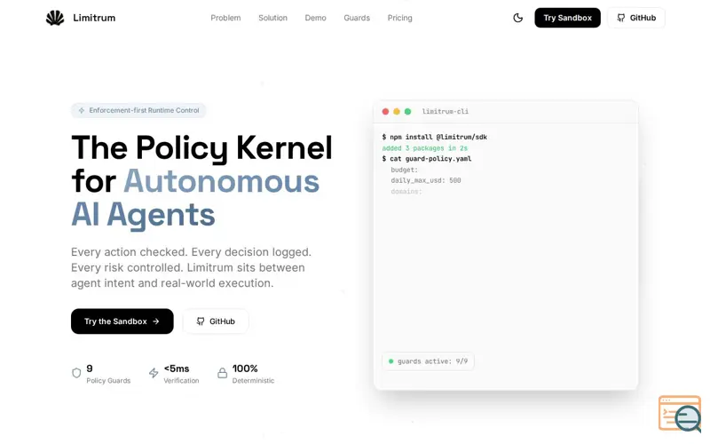 Screenshot of Limitrum