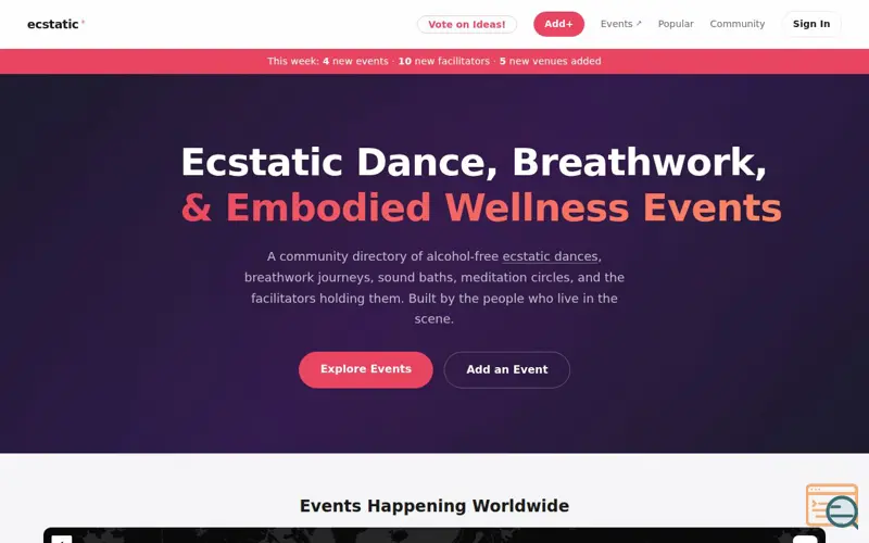 Screenshot of Ecstatic