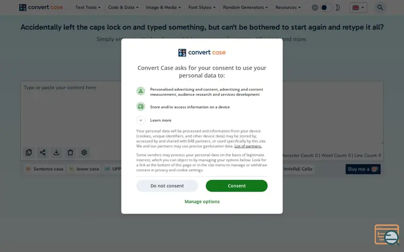 Screenshot of Convert Case