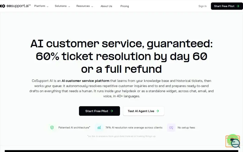 Screenshot of CoSupport AI, a launch using Neustar AdAdvisor