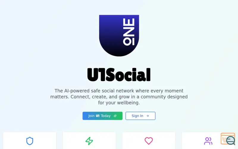 Screenshot of u1social™