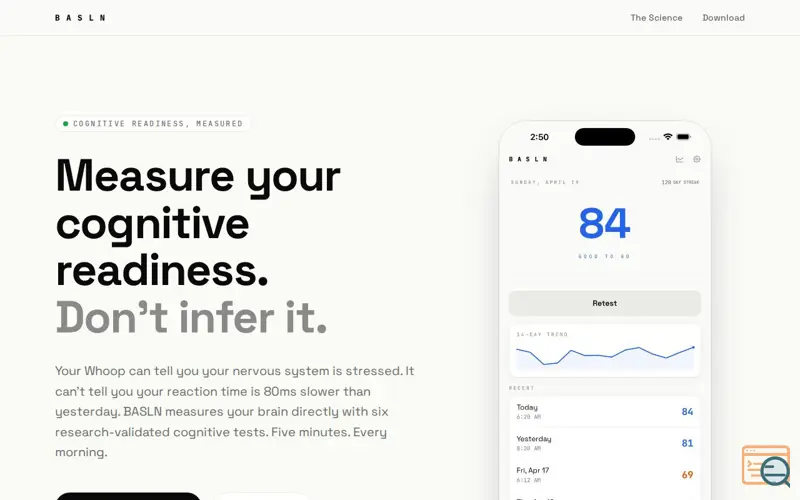Screenshot of BASLN