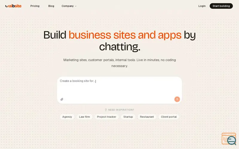 Screenshot of Waibsite