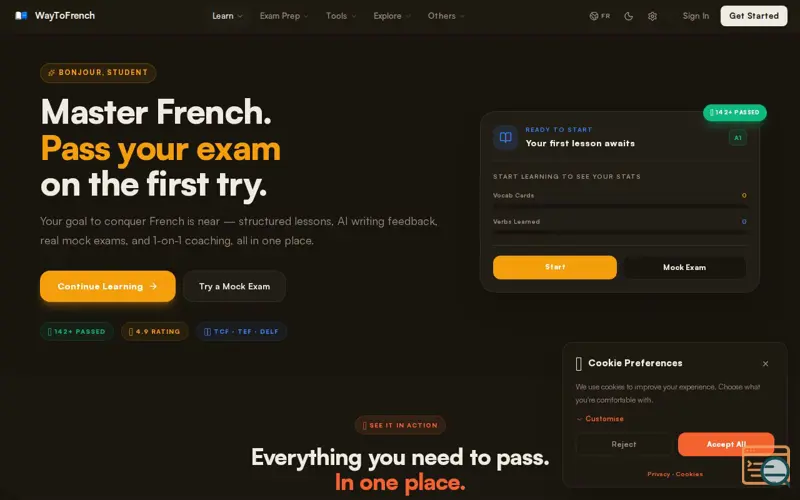 Screenshot of WayToFrench