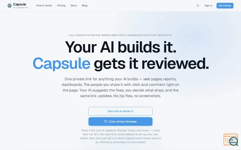 Screenshot of Capsule by BrinkByte