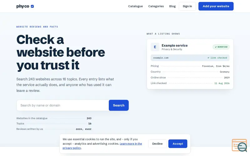 Screenshot of Phyco