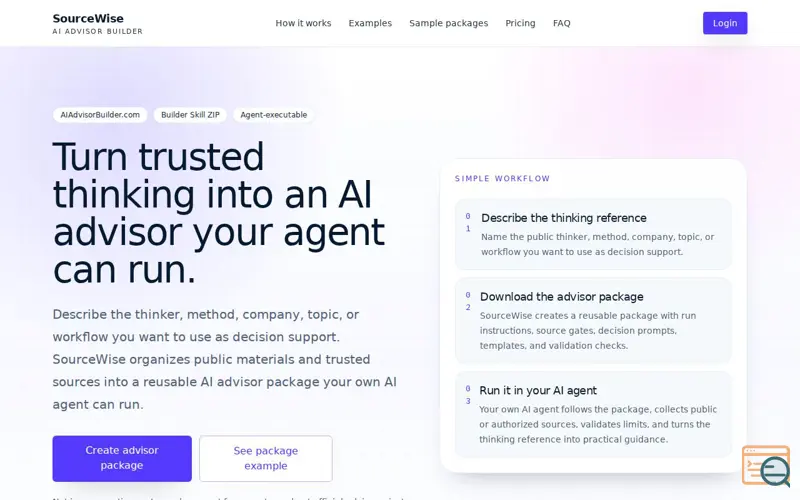 Screenshot of AI Advisor Builder