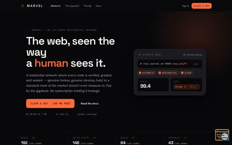 Screenshot of Marvel.sh