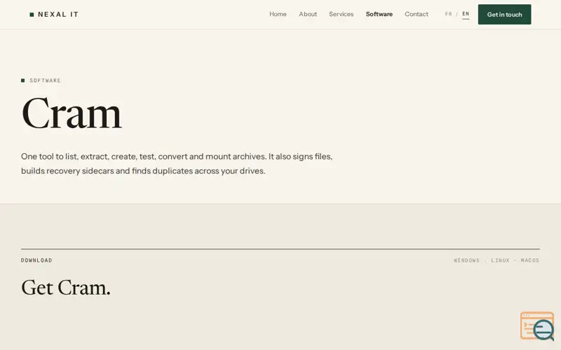 Screenshot of Cram