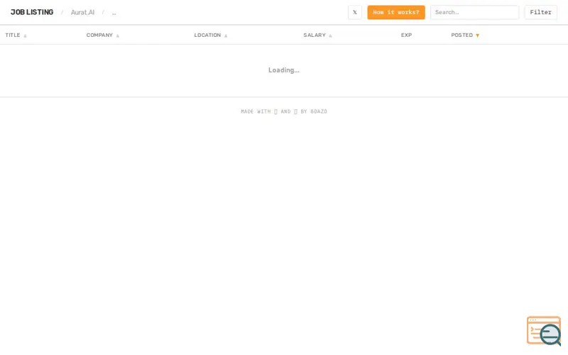 Screenshot of Job-Listing