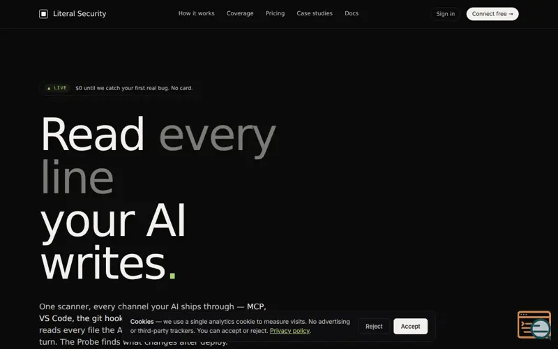 Screenshot of Literal Security