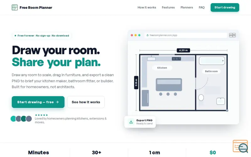 Screenshot of Freeroomplanner