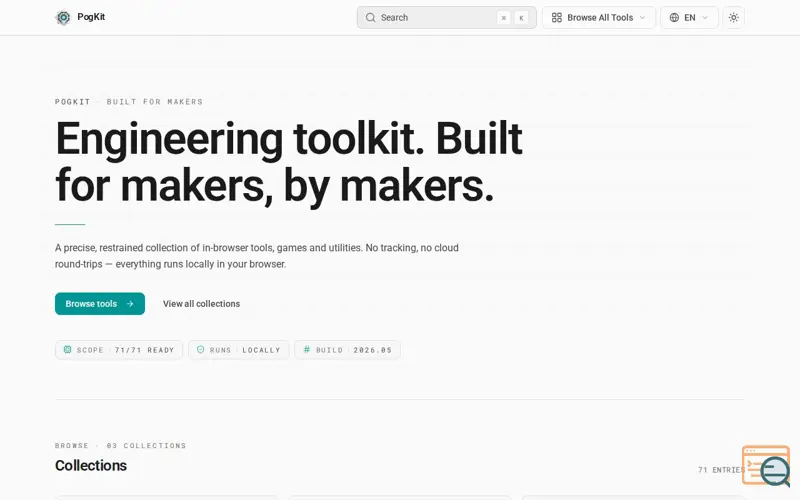 Screenshot of PogKit