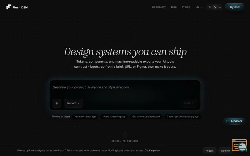 Screenshot of Flash DSM