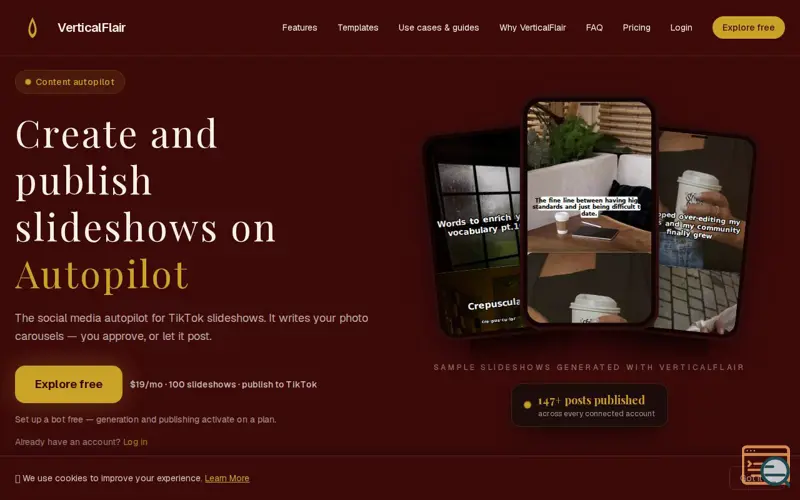 Screenshot of VerticalFlair