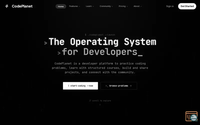Screenshot of CodePlanet