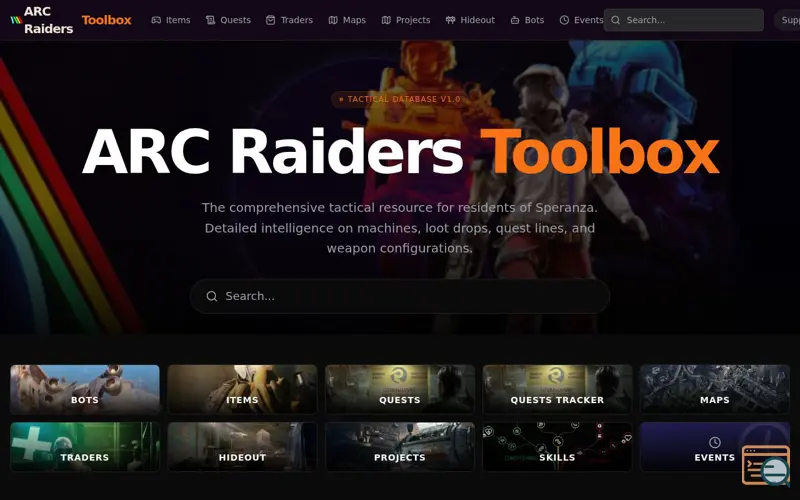 Screenshot of ARC Raiders Toolbox