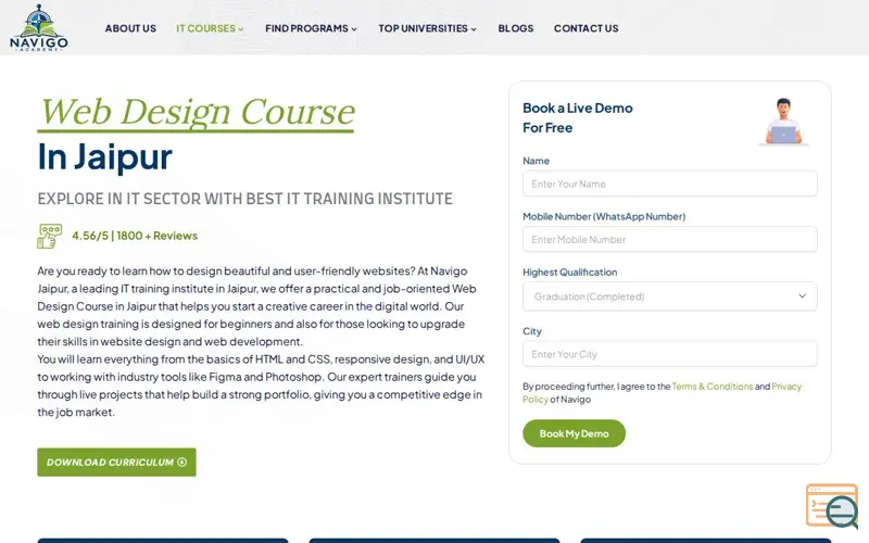 Screenshot of Master Web Design in 8 Weeks