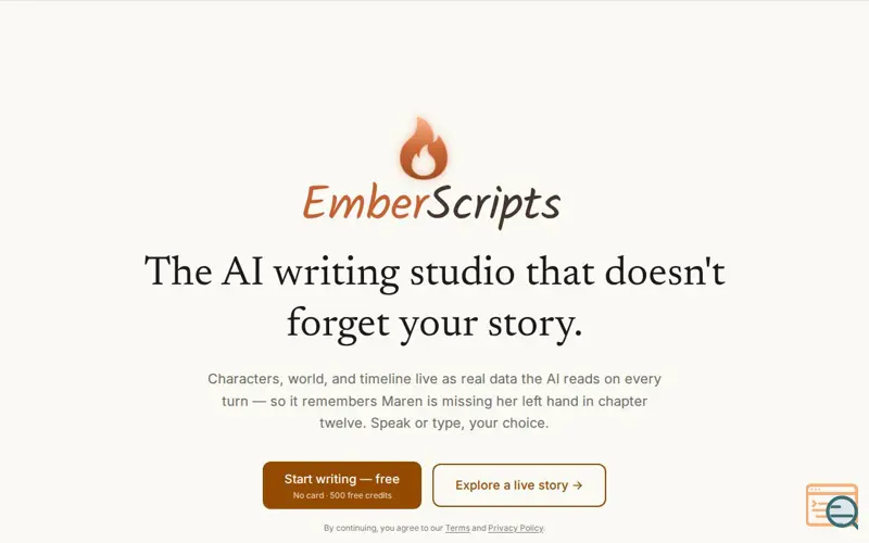 Screenshot of EmberScripts
