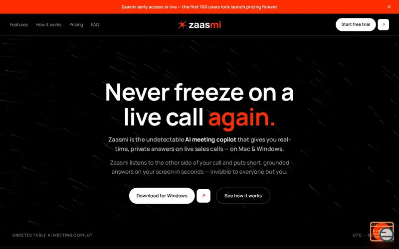Screenshot of ZAASMI