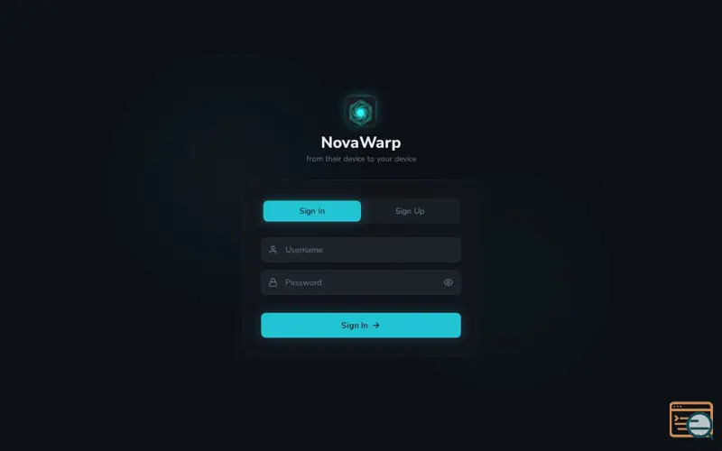 Screenshot of NovaWarp