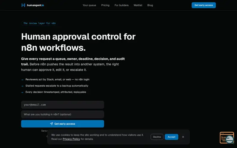 Screenshot of Humangent
