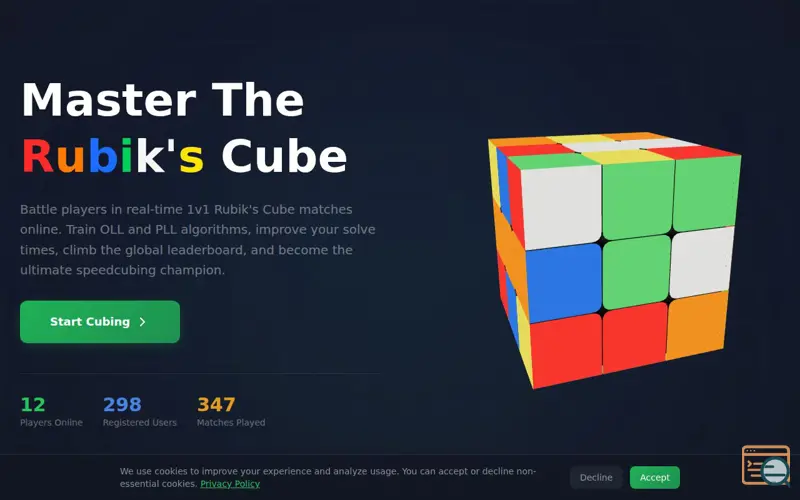 Screenshot of SpeedCubeBattle