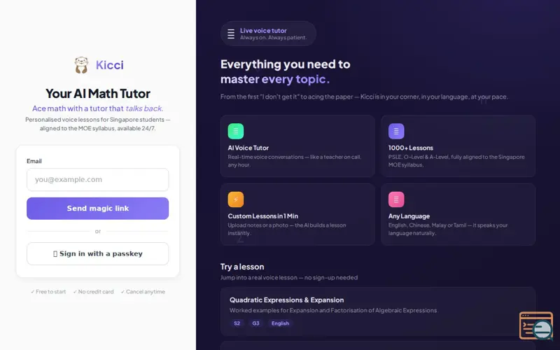 Screenshot of Kicci 