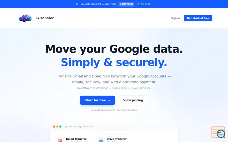Screenshot of Gtransfer.app